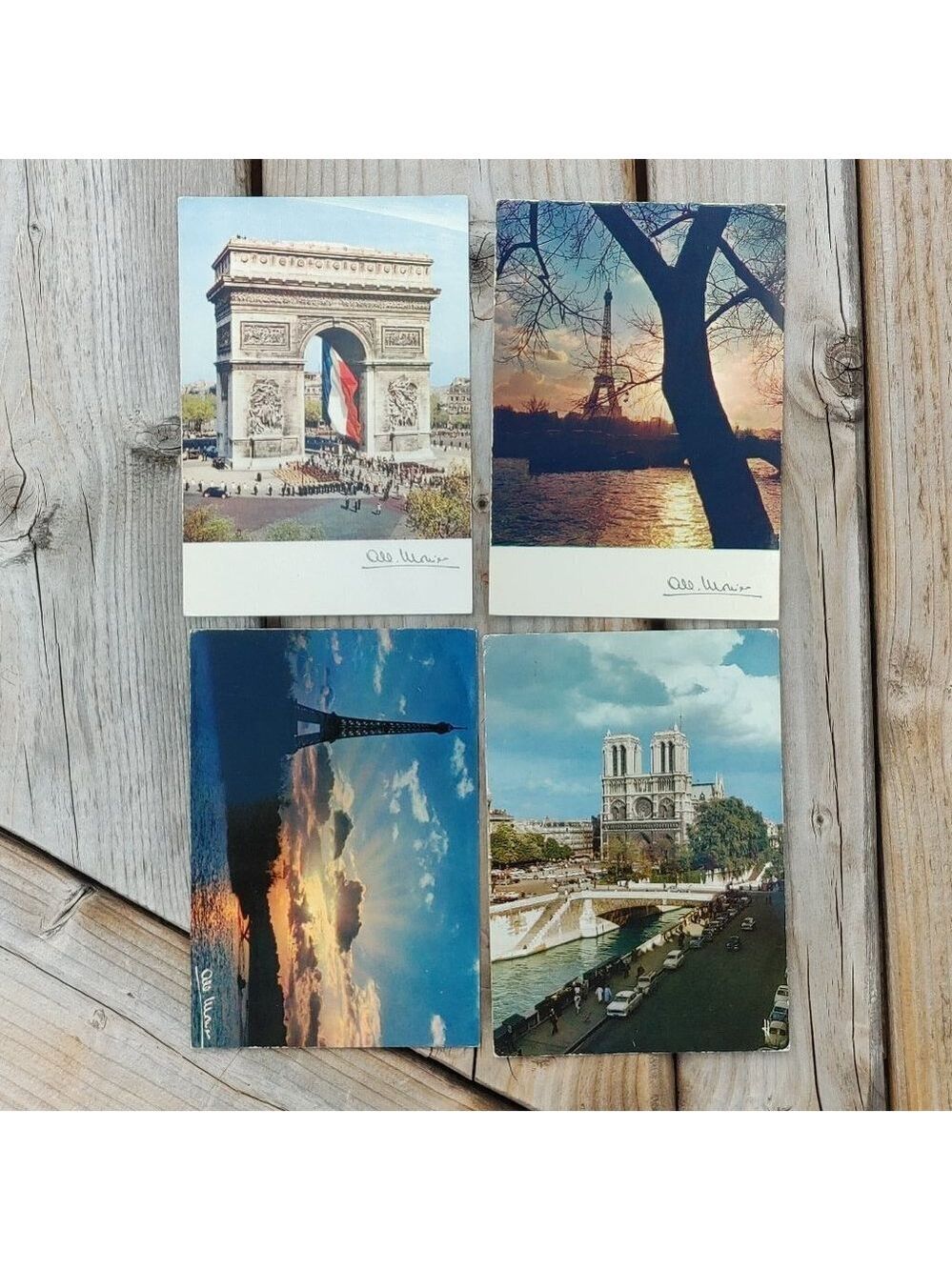 Lot of Paris Postcards Lot of 4